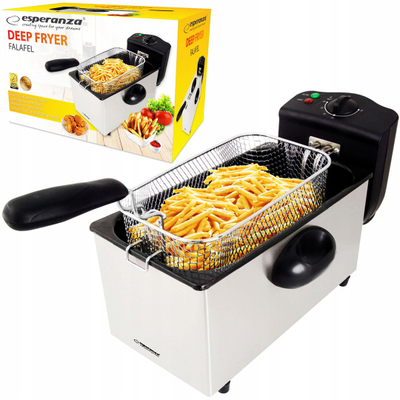 Fritezë Esperanza EKG010, 3 L, 2000 W, inox argjendtë