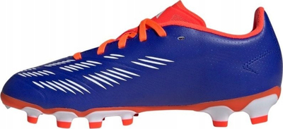 Këpucë futbolli për kalamoj adidas Predator League MG Jr IF6412, për fusha të forta dhe artificiale, blu me portokalli