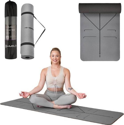 Tapet yoga HMS YM10, TPE, 183x61 cm, 0.5 cm, dyngjyrësh