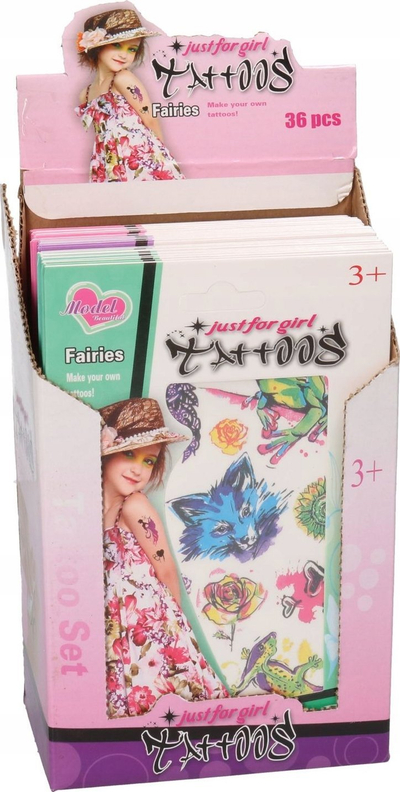 Set tatuazhesh të përkohshme Beautiful Fairies, për goca, 3+, shumëngjyrëshe