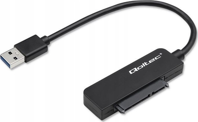 Adapter kabllo Qoltec SATA në USB 3.0, për SSD HDD 2.5", 5Gb/s, 2TB, i zi