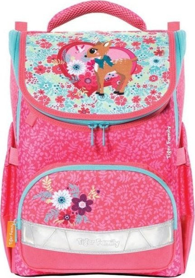 Çantë shpine për shkollë Tiger Family TGET-009A, 39x31x23cm, 12L, rozë