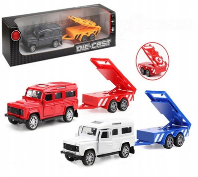 Lodër makinë shërbimi rruge ROAD SERVICE CAR, me rimorkio, metal 25.5 cm, me shumë ngjyra