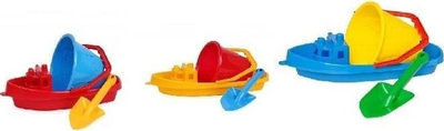 Lodër me rërë Technok Sand Set Boat MIX, set me varkë edhe kovë, ngjyra të përziera