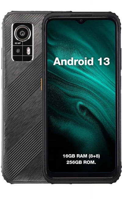 Telefoni AGM Mobile H6 16+, 256GB, i fortë për jashtë, i zi