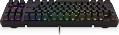 Tastierë mekanike Endorfy Thock TKL Kailh Brown, ARGB, me palm rest, e zezë