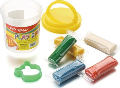 Пластелин КЕЈРОУД Play Dough, сет 5 парчиња, со форми, во повеќе бои