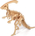 Puzzle 3D prej druri Nice-idea Parasaur, model dinosauri, ngjyrë druri natyrale