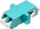Adapter fibër optike LC UPC DX OM3 Multimode, dupleks, plastike, ngjyrë aqua