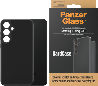 Mbajtëse telefoni PanzerGlass HardCase Samsung Galaxy S24 Plus, antishok, antibakteriale, e zezë