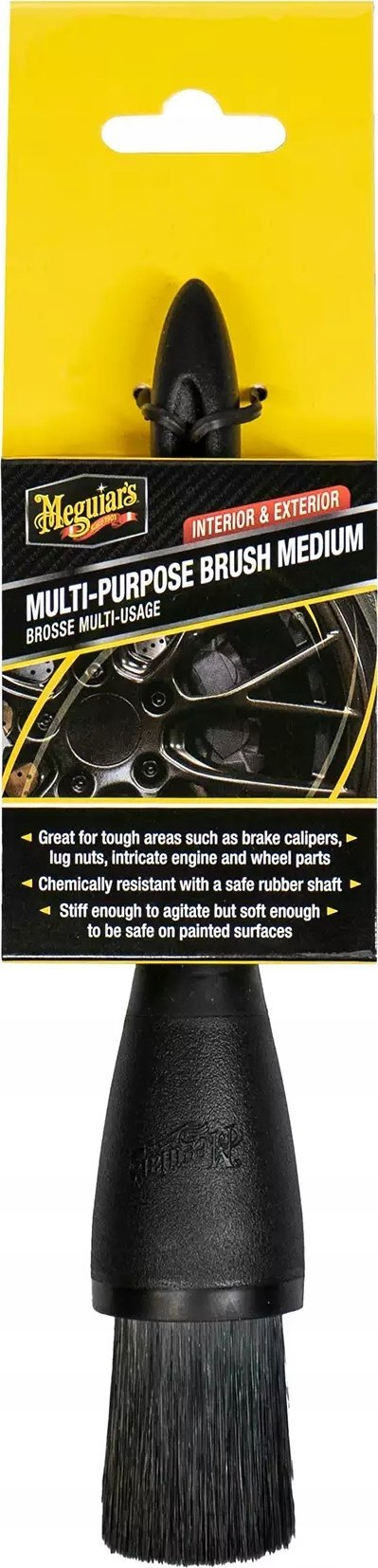 Furçë detajimi për enterier MEGUIARS X210500EU, fije plastike mesatare, e zezë