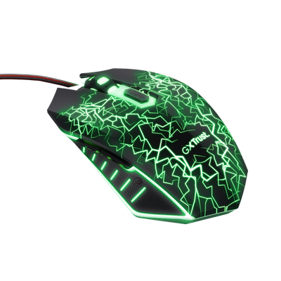 Set maus gaming Trust GXT783X, optik, me kabllo USB, i zi
