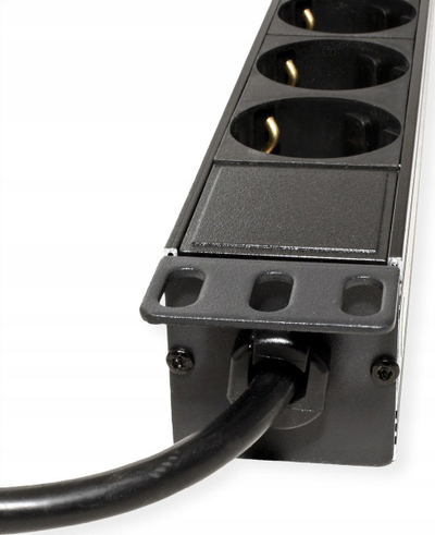 Shtepshtrues VALUE Socket Mount 19", 8 dalje, 1U, kabllo 1.8 m, gri