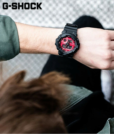 Orë për meshkuj Casio, e zezë