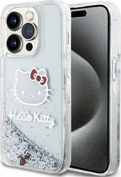 Mbulesë telefoni Hello Kitty HKHCP13XLIKHET për iPhone 13 Pro Max 6.7", TPU, transparente me shkëlqim