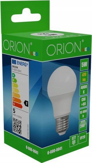 Llambë LED Orion, 5W, 470 lm, bazë E27