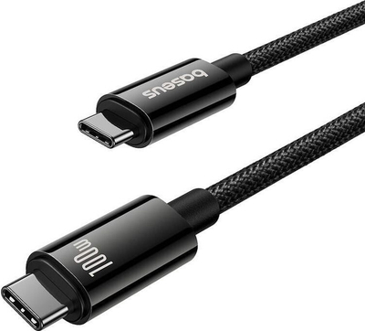 Kabllo USB C Baseus Tungsten Gold, 3.2 USB C me USB C, 100W, 1.5m, e zezë