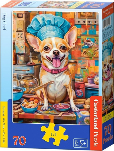 Puzzle Castorland Dog Cook, 70 pjesë, shumëngjyrësh