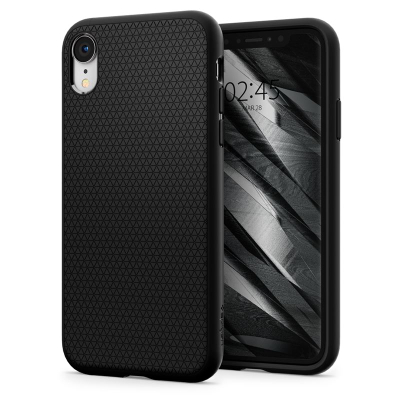 Mbështjellëse për iPhone XR Spigen Liquid Air, e zezë