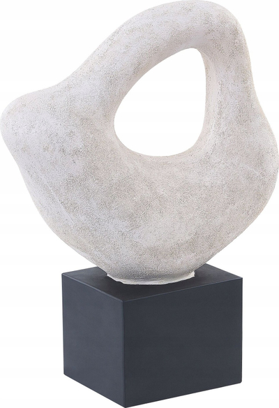 Figurinë zbukuruese KAVALA Ceramic, 32cm, abstrakte, e bardhë