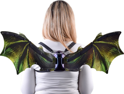 Krahë dragoi për kostum RockWoo Dinosaur Wings, me drita LED, për kalamaj 3+, jeshil