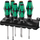 Set kaçavidash Wera Kraftform Plus 335/350/355/6, 6 copë, me mbajtëse muri, jeshile e zezë