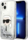 Kapak telefoni Karl Lagerfeld KLHCP14MLNKHCH, për iPhone 14 Plus, hardcase me shkëlqim Glitter, ngjyrë argjendtë