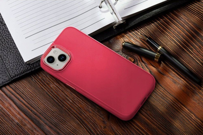 Kapak telefoni FRAME për Motorola Moto G14, TPU, skaje të forcuara, i kuq