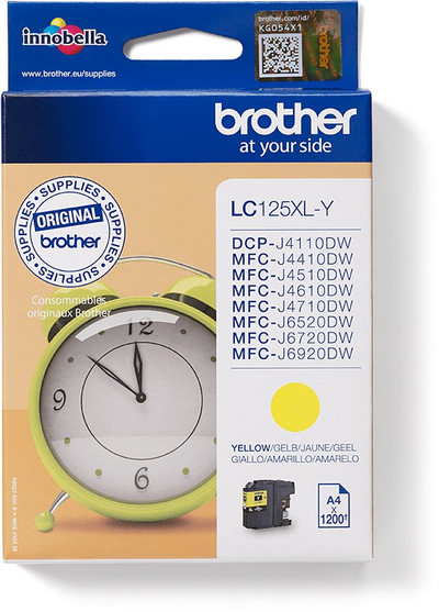 Kasetë boje Brother LC125XLY, Super High Yield, e verdhë