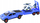 Set lodër policie makine me helikopter, DIY, me rimorkio, blu