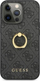 Mbrojtëse telefoni Guess Logo me unazë në pjesë të pasme, për iPhone 13 Pro, gri e errët