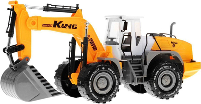 Lodër eskavator King Super A, me kovë që lëviz, gjatësi 46 cm, portokalli