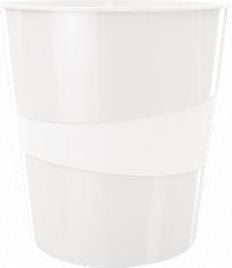Koshi për mbeturina Leitz Wow, 15L, plastik, i bardhë