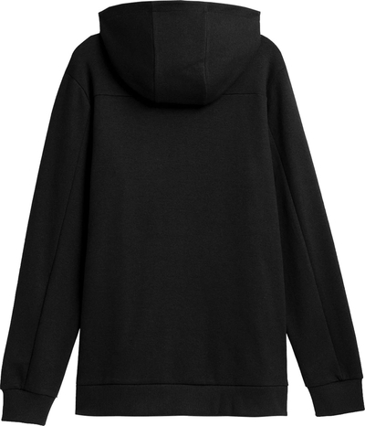Bluzë sportive me kapuç 4F H4Z21 BLM019, me zinxhir, Regular Fit, e zezë