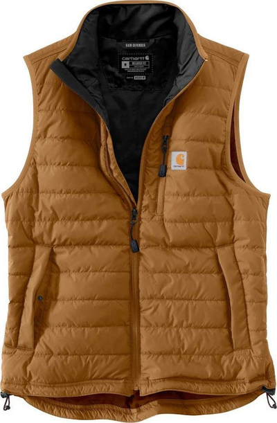 Jelek pune për burra Carhartt Rain Defender, i lehtë, i mbushur, najlon CORDURA, kafe Carhartt Brown