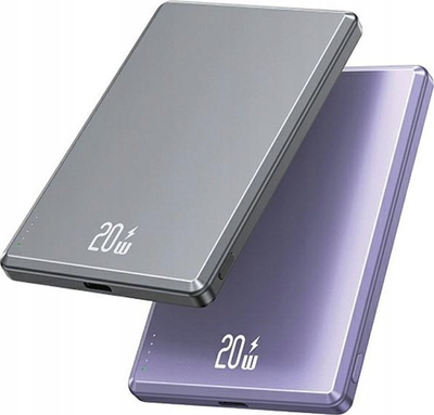Powerbank wireless USAMS US-CD220, 5000mAh, 20W, ngjyrë vjollcë