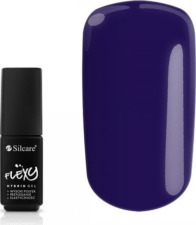 Llak xhel hibrid Silcare Flexy 47, 4.5g, me shkëlqim, ngjyrë vjollcë e errët