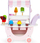 Karrocë lodër druri ECOTOYS Wooden Ice Cream Shop Cart, edukative, për kalamaj 3+, shumëngjyrëshe