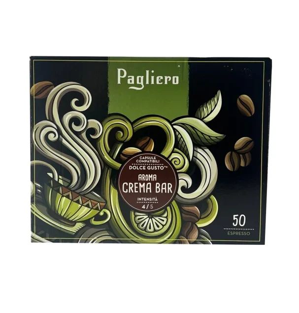 Caffè Pagliero Crema Bar, përzierje kompatibile me Nescafè® Dolce Gusto® (50 kapsula)