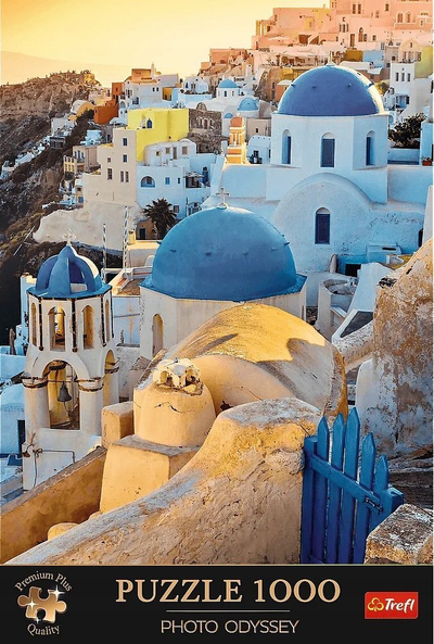 Puzzle Trefl Photo Odyssey Town of Oia Santorini, 1000 pjesë, shumëngjyrësh