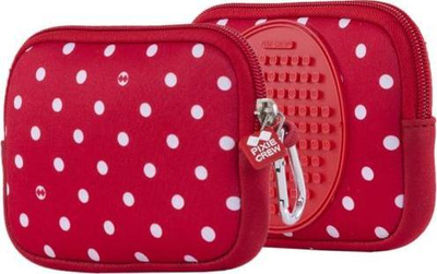 Çantë tualeti PIXIE CREW PIXIE Zipper Pouch, panel silikoni me pika, neopren, e kuqe