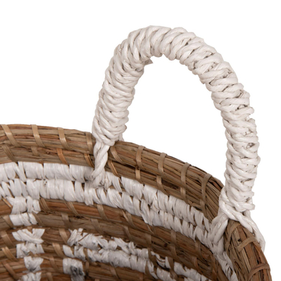 Set korbë dekorative 2-pjesësh Φ36x32-40Hcm (HM7846.01), bardhë