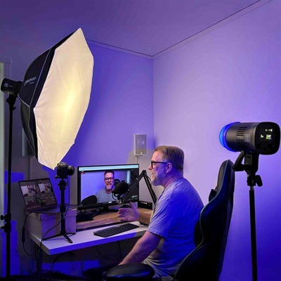 Set drite LED Elinchrom LED 100 C, ndriçim i vazhdushëm RGB, portativ, e bardhë