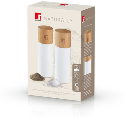 Set kriposëse dhe piperosh Bergner Naturally, dru natyral, 2 copë, kafe