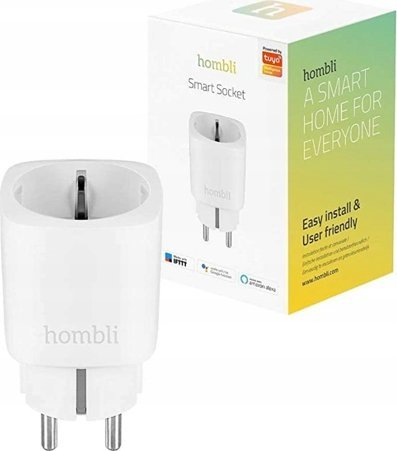 Prizë inteligjente Hombli Smart Socket, Wi-Fi, Schuko, e bardhë