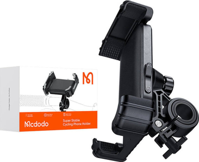 Mbajtëse telefoni për biçikletë Mcdodo Bicycle Phone Holder, rrotullim 360°, për timon biçiklete, e zezë