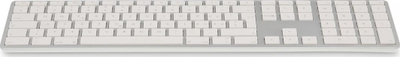 Tastierë LMP WKB-1243, wireless, HU, e bardhë dhe e argjendtë