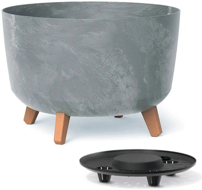 Vazo lulesh GRACIA Beton Effect, 39 cm, plastike, gri