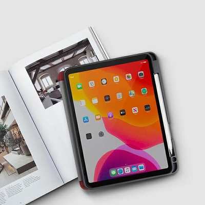 Këllëf tableti Uniq Transforma Rigor, për iPad Air 10.9 2020, antimikrobik, gri charcoal