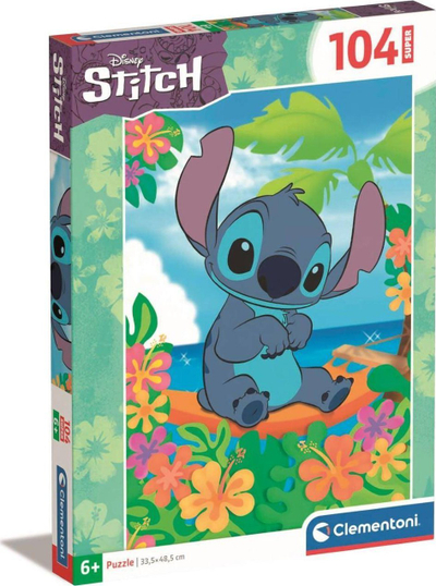 Puzzle Clementoni Supercolor Disney Stitch, 104 pjesë, shumëngjyrësh